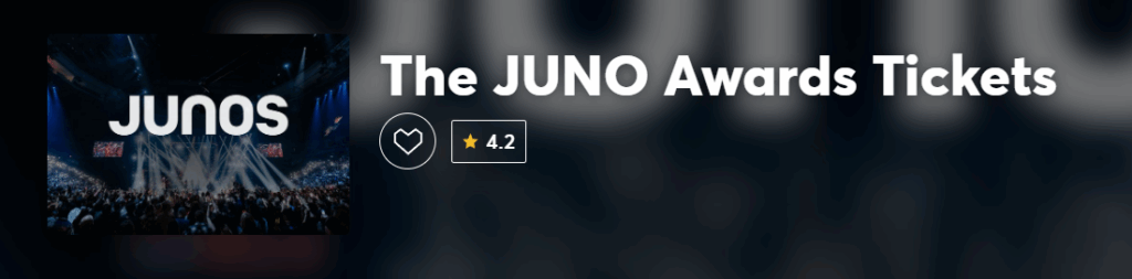 Juno Awards 2026 Tickets