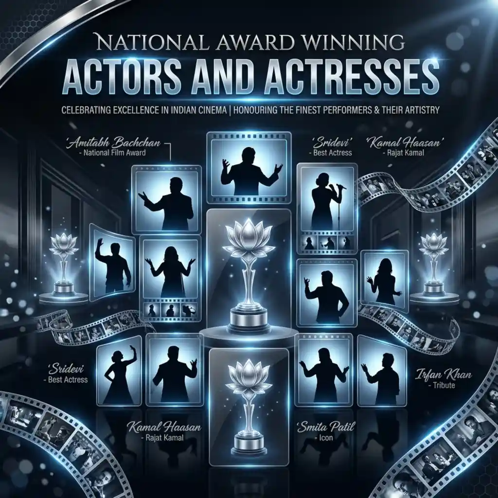 National Film Awards Winners List: Complete Database (1954–2026) 3 best actor best actress national award winners collage