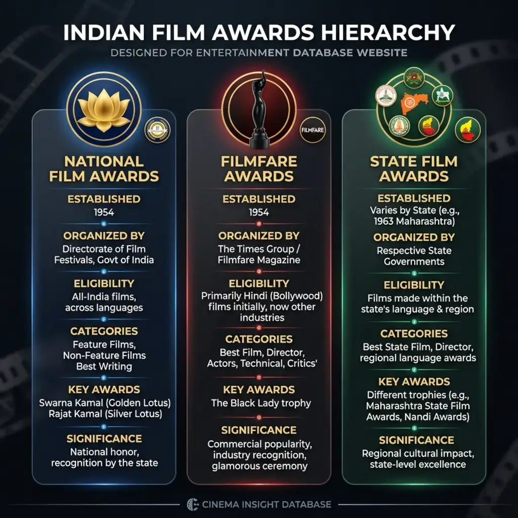 What Are National Film Awards in India and Why They Matter 3 film awards comparison chart